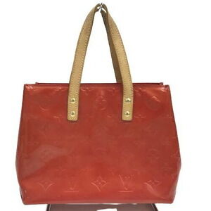 Louis Vuitton Vernis Bag Handbag Handed Tote Patent Red
